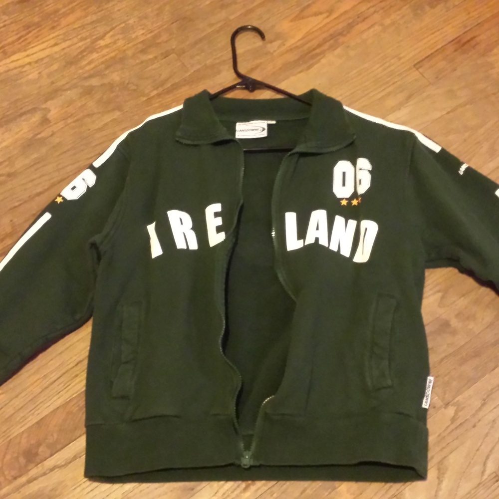 Lansdowne Green Ireland Zip Up Sweater Small